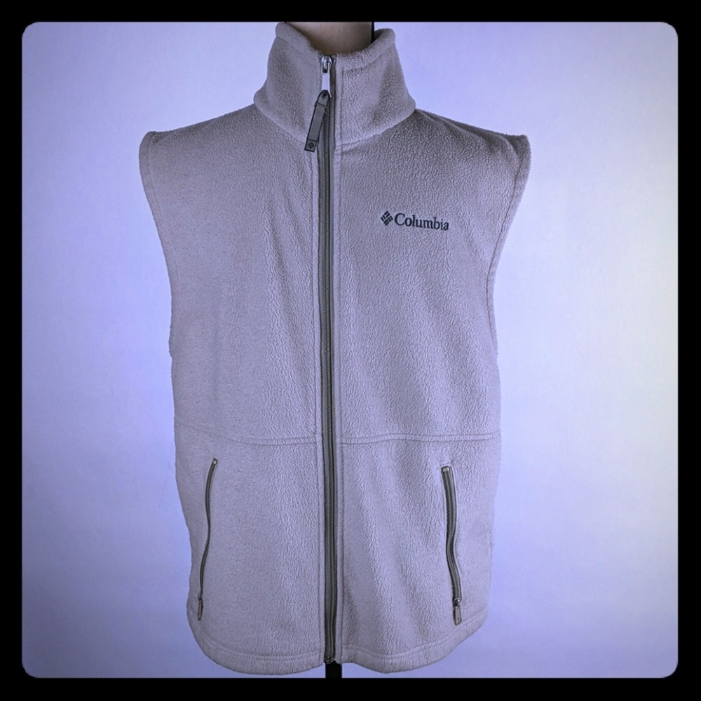 Columbia fleece vest size medium tan